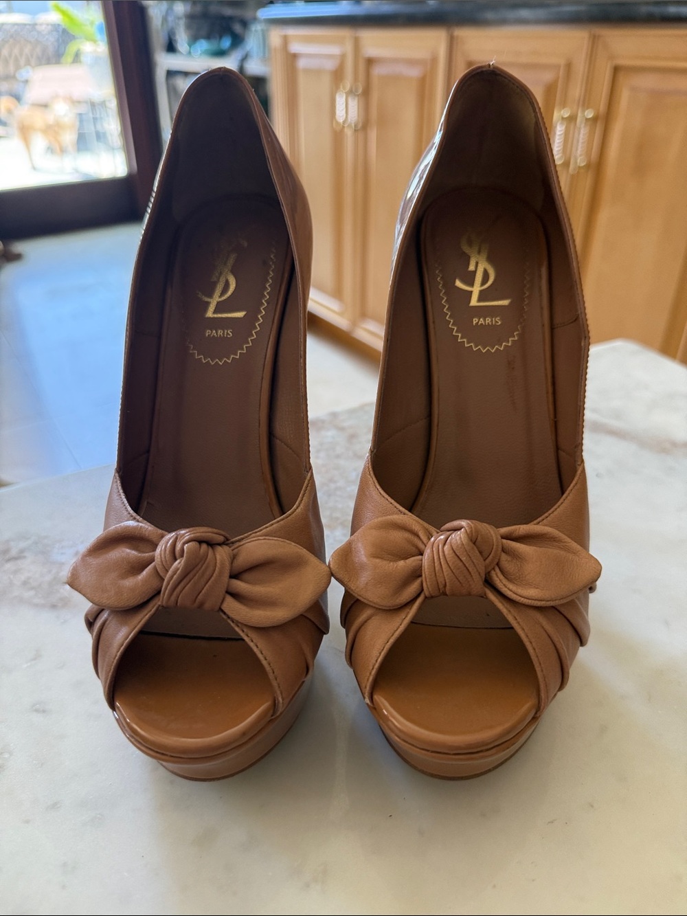 YSL platform heels